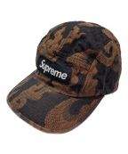 SUPREMEシュプリーム）の古着「Flames Jacquard Denim Camp Cap」｜ブラウン