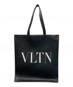 VALENTINOヴァレンティノ）の古着「VLTN レザー トート」｜ブラック