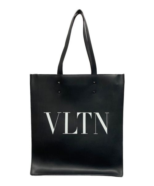 VALENTINO（ヴァレンティノ）VALENTINO (ヴァレンティノ) VLTN レザー トート ブラックの古着・服飾アイテム