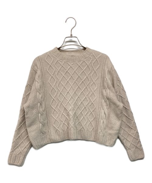 BATONER（バトナ―）BATONER (バトナ―) SIGNATURE CABLE CREW NECK ベージュ サイズ:SIZE 2の古着・服飾アイテム