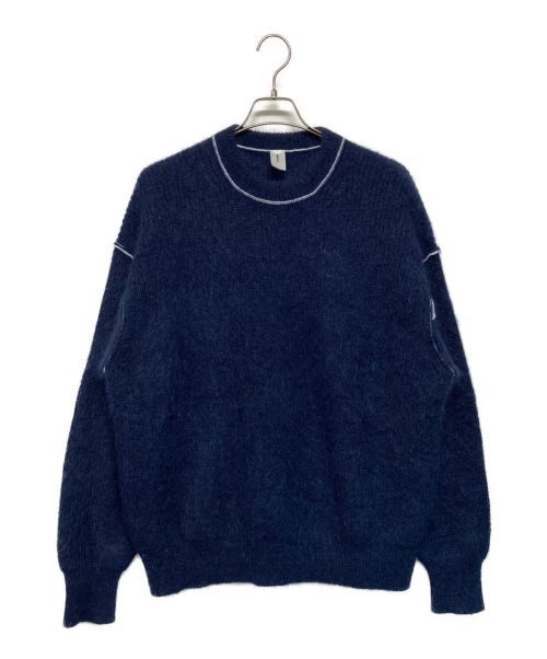 MEIAS（メイアス）MEIAS (メイアス) SUPER KID MOHAIR PULL OVER ネイビー サイズ:SIZE Lの古着・服飾アイテム