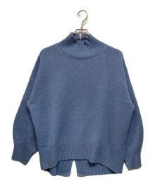 ADAWAS（アダワス）の古着「CASHMERE BLENDED MOCK-NECK TOP」｜スカイブルー