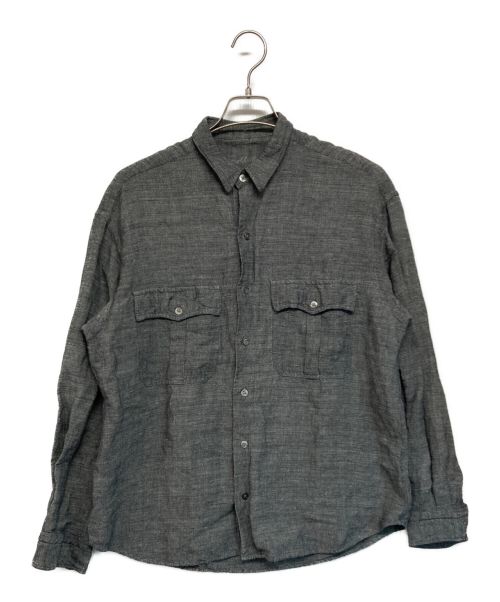 Porter Classic（ポータークラシック）Porter Classic (ポータークラシック) バンブーリネンロールアップシャツ グレー サイズ:SIZE Mの古着・服飾アイテム