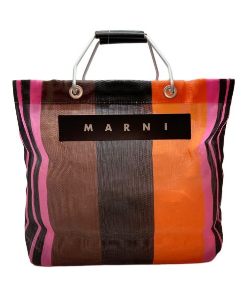 MARNI（マルニ）MARNI (マルニ) MARKET STRIPE BAG ピンクの古着・服飾アイテム