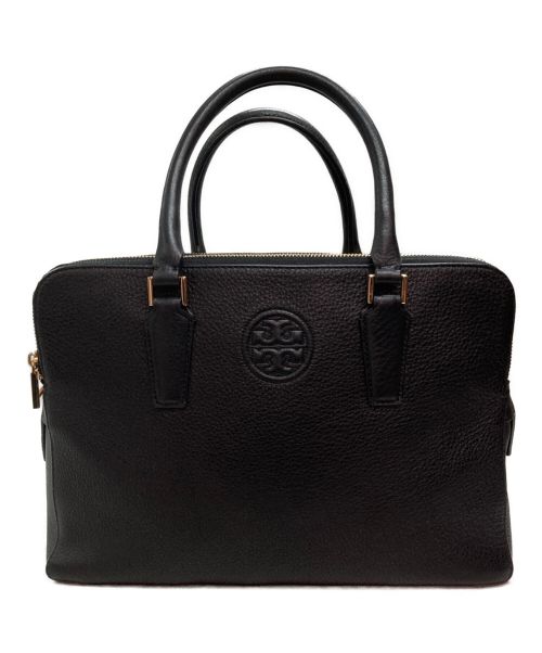 TORY BURCH（トリーバーチ）TORY BURCH (トリーバーチ) マリオントリプルジップサッチェルバッグ ブラックの古着・服飾アイテム