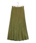 Ameri VINTAGE（アメリヴィンテージ）の古着「HERRINGBONE HEM PLEATS SKIRT」｜グリーン