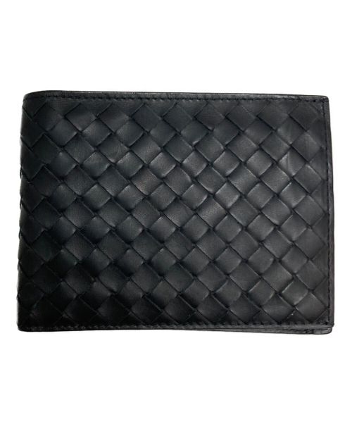 BOTTEGA VENETA（ボッテガベネタ）BOTTEGA VENETA (ボッテガベネタ) 2つ折り財布 ブラックの古着・服飾アイテム