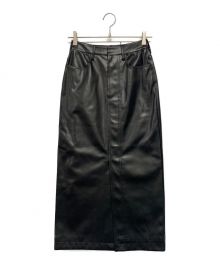 THE SHINZONE（ザ シンゾーン）の古着「SYNTHETIC LEATHER SKIRT」｜ブラック