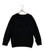 MARGARET HOWELLマーガレットハウエル）の古着「MERINO CASHMERE TWIST SADDLE CREW」｜ブラック