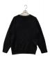 MARGARET HOWELL (マーガレットハウエル) MERINO CASHMERE TWIST SADDLE CREW ブラック サイズ:SIZE M：9800円