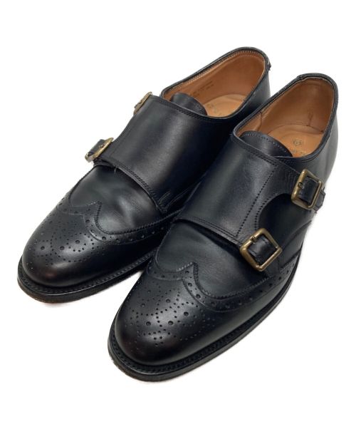 GRENSON（グレンソン）GRENSON (グレンソン) JOURNAL STANDARD (ジャーナルスタンダード) メダリオンダブルモンクストラップシューズ ブラック サイズ:SIZE 3 1/2Dの古着・服飾アイテム