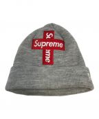 SUPREME×New Eraシュプリーム×ニューエラ）の古着「Cross Box Logo Beanie」｜グレー