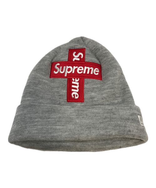 SUPREME（シュプリーム）Supreme (シュプリーム) New Era (ニューエラ) Cross Box Logo Beanie グレーの古着・服飾アイテム