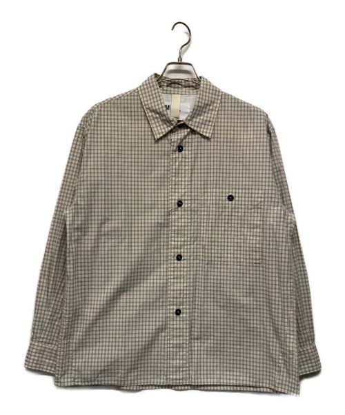 MHL（エムエイチエル）MHL (エムエイチエル) GRID CHECK COTTONシャツ ホワイト サイズ:L 未使用品の古着・服飾アイテム