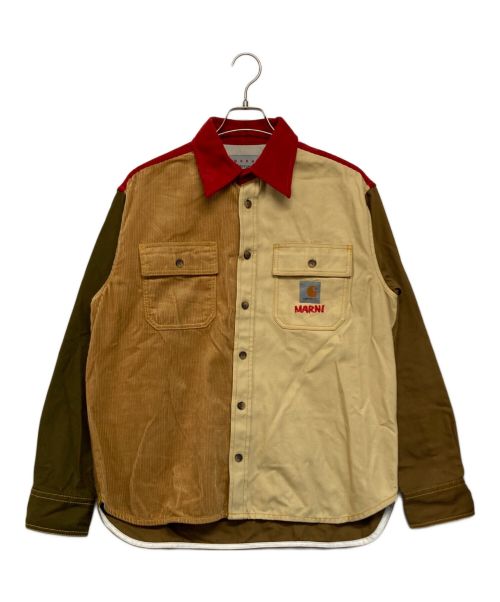 Carhartt WIP（カーハート）Carhartt WIP (カーハート) MARNI (マルニ) MARNI L/S OVER SHIRT ブラウン サイズ:SIZE Sの古着・服飾アイテム