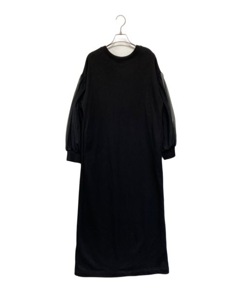 Loungedress（ラウンジドレス）Loungedress (ラウンジドレス) チュールスウェットワンピース ブラック サイズ:SIZE F 未使用品の古着・服飾アイテム