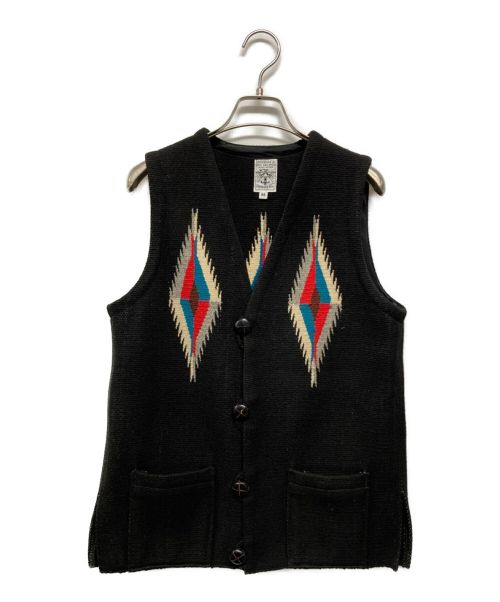 ORTEGA's（オルテガ）ORTEGA's (オルテガ) HAND MADE CHIMAYO VEST ブラック サイズ:SIZE 36の古着・服飾アイテム