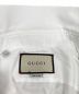 中古・古着 GUCCI (グッチ) Text-embroidered poplin Shirt ホワイト サイズ:SIZE 39-15 1/2：18000円