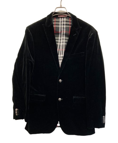 BURBERRY BLACK LABEL（バーバリーブラックレーベル）BURBERRY BLACK LABEL (バーバリーブラックレーベル) ベロアジャケット ブラック サイズ:SIZE Lの古着・服飾アイテム