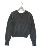 CLANEクラネ）の古着「W FACE HALF ZIP YAK KNIT TOPS」｜グレー