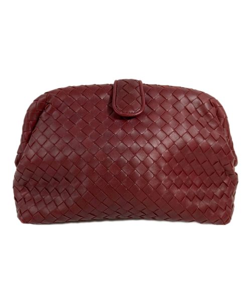 BOTTEGA VENETA（ボッテガベネタ）BOTTEGA VENETA (ボッテガベネタ) ザローレン1980クラッチバッグ レッド（バローロ）の古着・服飾アイテム