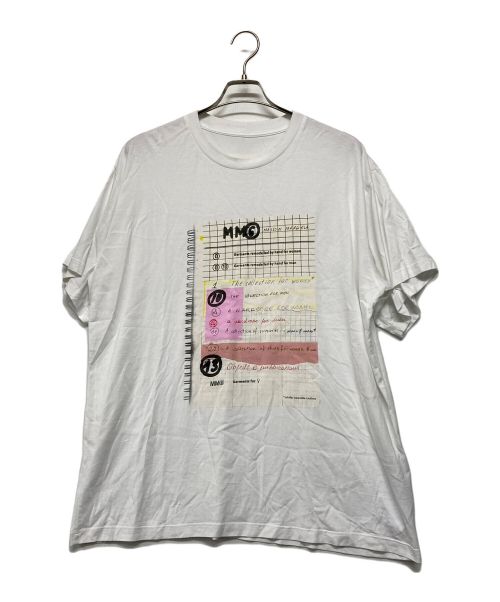 MM6 Maison Margiela（エムエムシックス メゾンマルジェラ）MM6 Maison Margiela (エムエムシックス メゾンマルジェラ) メモプリントTシャツ ホワイト サイズ:SIZE Mの古着・服飾アイテム