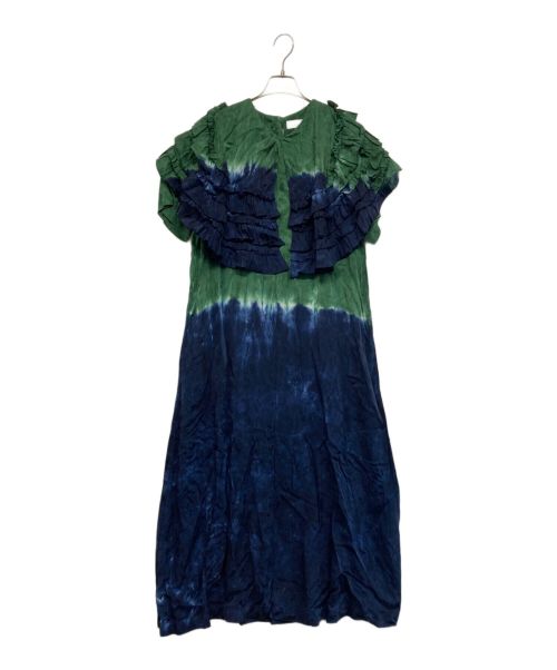 TOGA ARCHIVES（トーガアーカイブス）TOGA ARCHIVES (トーガアーカイブス) Inner tie dye dress グリーン×ネイビー サイズ:SIZE S/36 未使用品の古着・服飾アイテム
