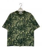 TOGA VIRILISトーガ ビリリース）の古着「Marble Jersey T－shirt」｜グリーン