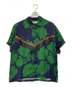 TOGA VIRILISトーガ ビリリース）の古着「Inner print s/s shirt」｜グリーン