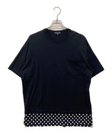 COMME des GARCONS HOMME（コムデギャルソン オム）の古着「ドット切替Tシャツ」｜ブラック