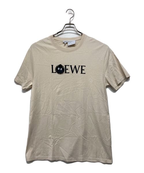 LOEWE（ロエベ）LOEWE (ロエベ) スタジオジブリ (スタジオジブリ) まっくろくろすけジブリロゴプリントTシャツ ベージュ サイズ:SIZE Lの古着・服飾アイテム