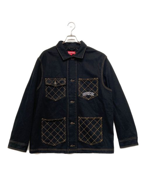 SUPREME（シュプリーム）SUPREME (シュプリーム) Diamond Stitch Denim Chore Coat ブラック サイズ:SIZE Mの古着・服飾アイテム