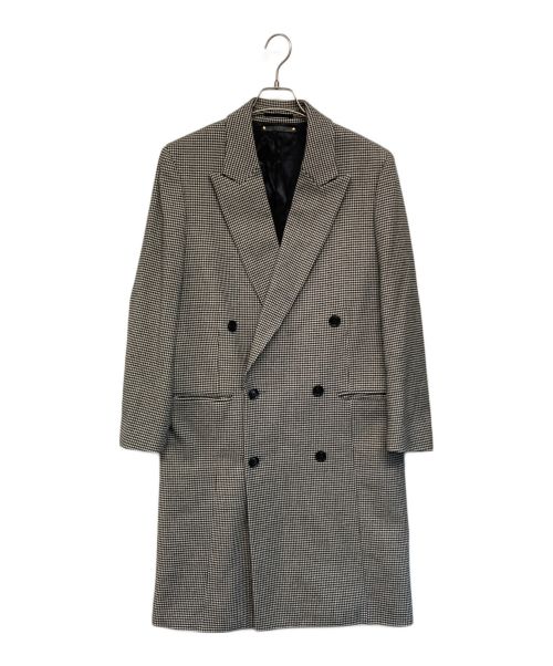 PAUL SMITH（ポールスミス）PAUL SMITH (ポールスミス) HOUND-TOOTH WOOL DOUBLE COAT グレー サイズ:SIZE Mの古着・服飾アイテム