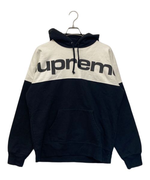 SUPREME（シュプリーム）SUPREME (シュプリーム) Blocked hooded sweatshirt ブラック サイズ:SIZE Lの古着・服飾アイテム