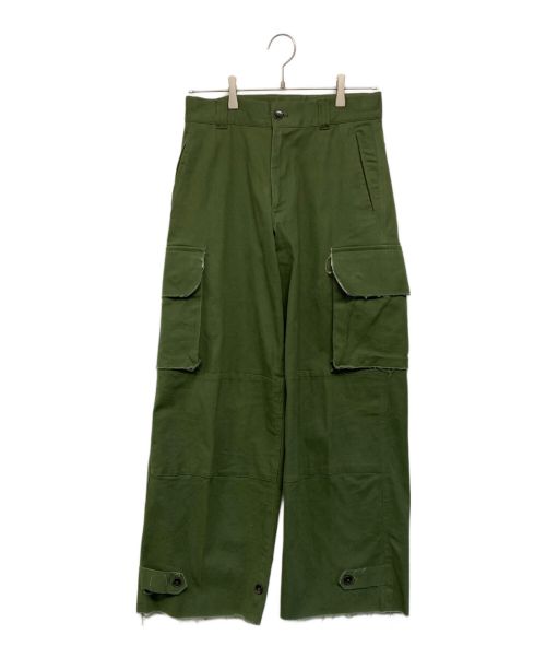 soerte（ソエルテ）soerte (ソエルテ) Wide straight military pants オリーブ サイズ:SIZE 1の古着・服飾アイテム