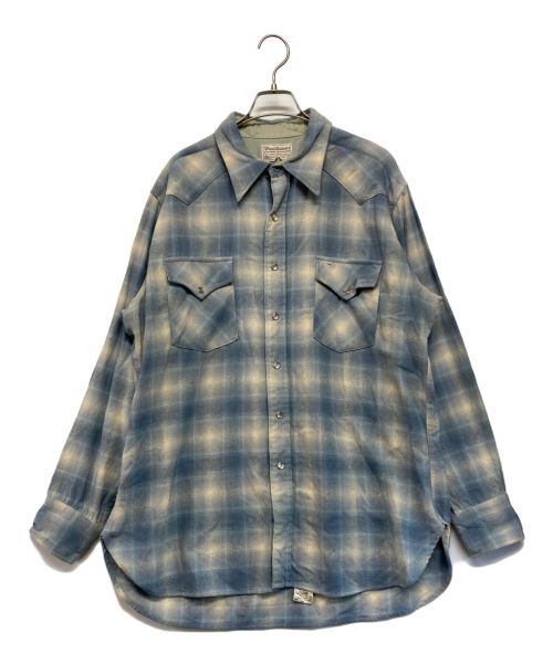 PENDLETON（ペンドルトン）PENDLETON (ペンドルトン) オンブレチェックウエスタンシャツ ブルー サイズ:SIZE XLの古着・服飾アイテム