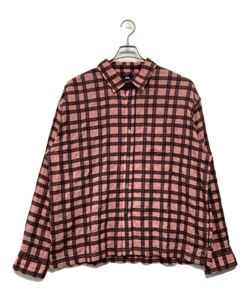 stussy（ステューシー）stussy (ステューシー) SONOMA PLAID SHIRT ピンク サイズ:SIZE Lの古着・服飾アイテム