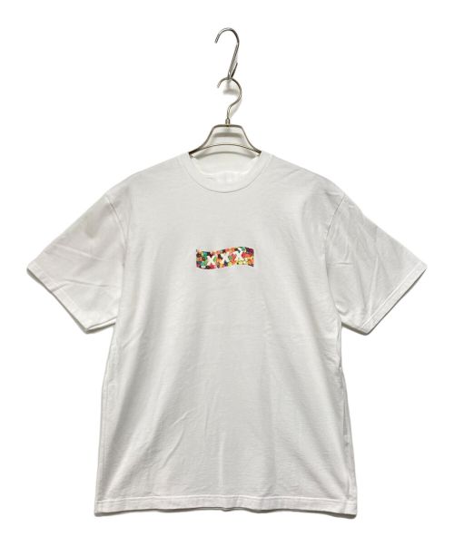 GOD SELECTION XXX（ゴッドセレクショントリプルエックス）GOD SELECTION XXX (ゴッドセレクショントリプルエックス) ボックスロゴビーンズTEE ホワイト サイズ:SIZE Lの古着・服飾アイテム