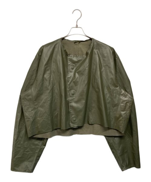 Swedish Army（スウェーデン軍）Swedish Army (スウェーデン アーミー) ノーカラーレインジャケット オリーブ サイズ:SIZE 48-50の古着・服飾アイテム