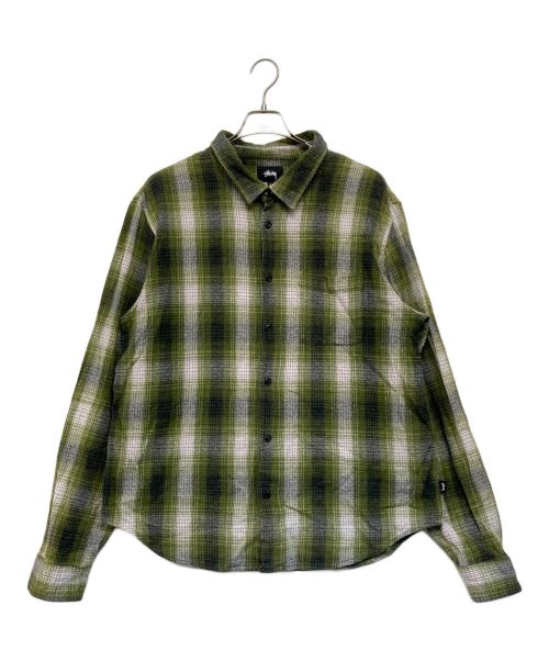 stussy（ステューシー）stussy (ステューシー) オンブレチェックシャツ グリーン サイズ:SIZE XLの古着・服飾アイテム