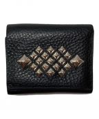 CALEEキャリー）の古着「STUDS LEATHER MULTI WALLET」｜ブラック