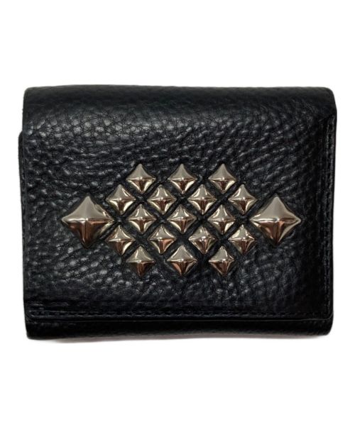 CALEE（キャリー）CALEE (キャリー) STUDS LEATHER MULTI WALLET ブラックの古着・服飾アイテム