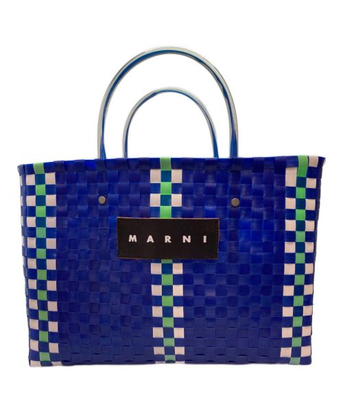 MARNI（マルニ）MARNI (マルニ) フラワーカフェピクニックバッグ ブルーの古着・服飾アイテム