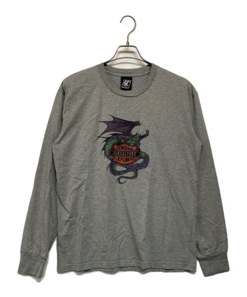 Subculture（サブカルチャー）Subculture (サブカルチャー) DRAGON LONGSLEEVE T-SHIRT グレー サイズ:SIZE 2の古着・服飾アイテム