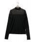 LIMI feu（リミフゥ）の古着「60/2 C SJ+PE TULLE COMBI SWITCHING HIGH NECK T」｜ブラック