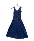 Ameriアメリ）の古着「WIDE BELT DOCKING DRESS」｜インディゴ