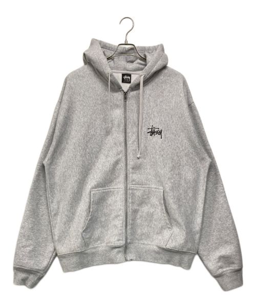 stussy（ステューシー）stussy (ステューシー) ジップパーカー グレー サイズ:SIZE XLの古着・服飾アイテム