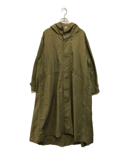 pas de calais（パドカレ）pas de calais (パドカレ) リネン混フーデッドコート カーキ サイズ:SIZE 34の古着・服飾アイテム