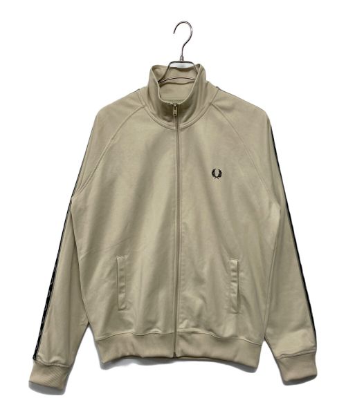 FRED PERRY（フレッドペリー）FRED PERRY (フレッドペリー) コントラストテープトラックジャケット ベージュ サイズ:Lの古着・服飾アイテム