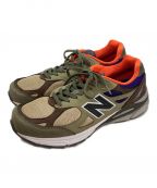 NEW BALANCEニューバランス）の古着「ローカットスニーカー」｜カーキ×ブラウン